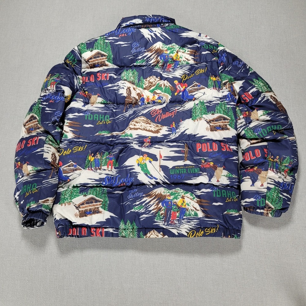 Polo Ralph Lauren Puffer Jacket Coat Boys XL 18/20 Ski Print Water Repellent - Picture 13 of 16